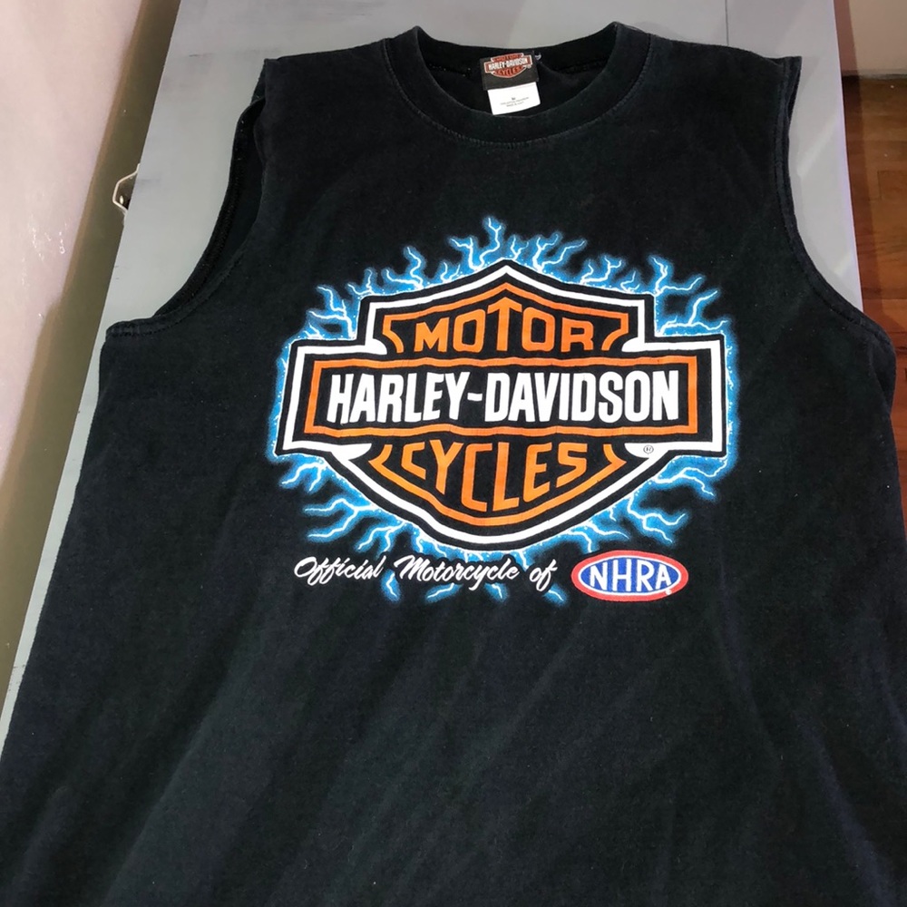 VINTAGE UNISEX HARLEY DAVIDSON CUT OFF